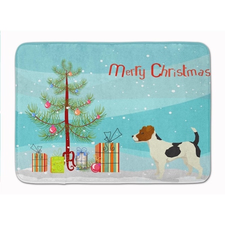 Carolines Treasures Jack Russell Terrier Christmas Tree Machine Washable Memory Foam Mat CK3547RUG